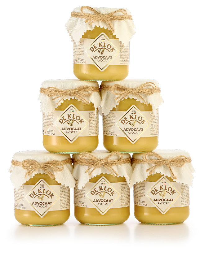 Stapel potten advocaat De Klok